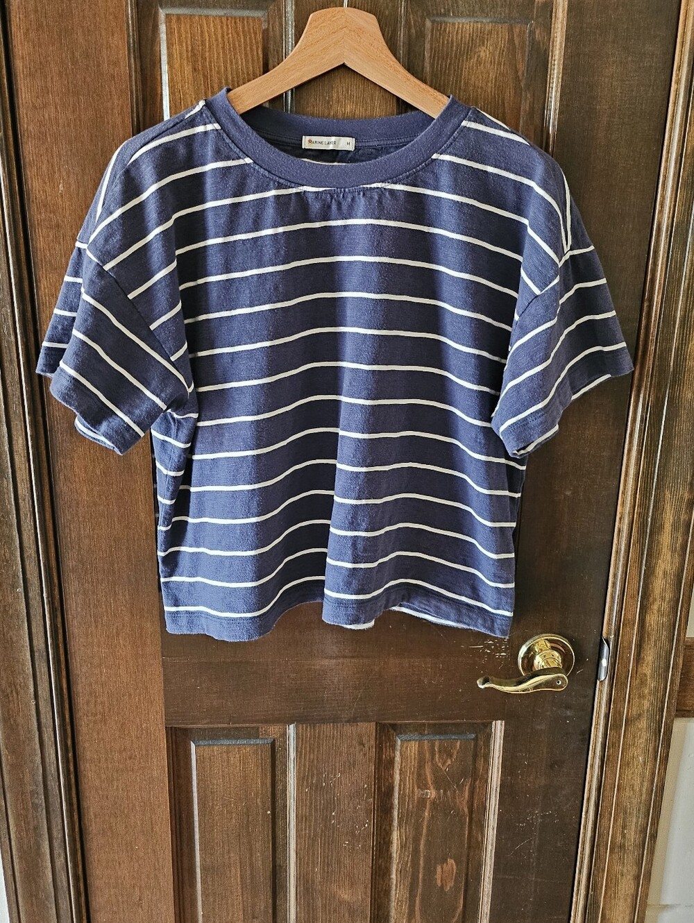 Marine Layer Sadie Navy Blue Striped Tee